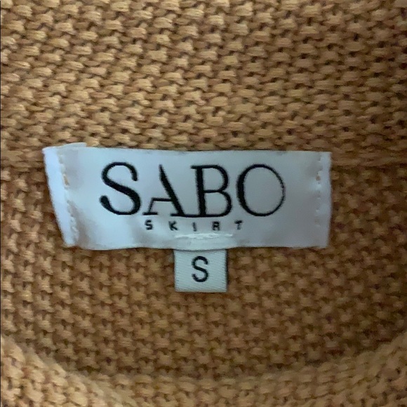 Sabo Skirt Bardot Knit top - Orange - Picture 3 of 4